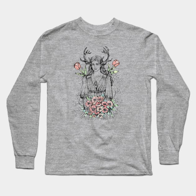 Dark Bride Long Sleeve T-Shirt by FanitsaArt